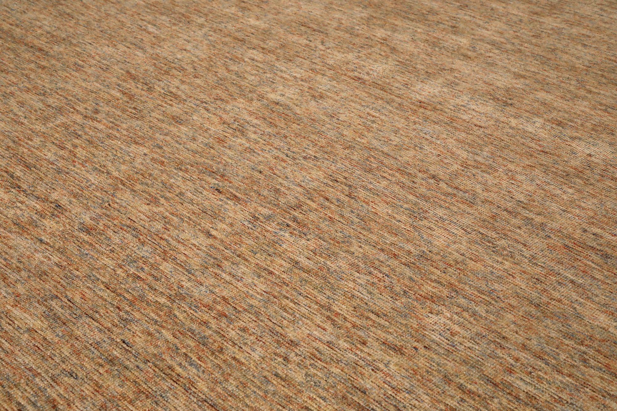 Indien Solid Over Size Teppich - Wolle Elfenbein Rot Gelb Design - 93706 (Moderne) im Angebot