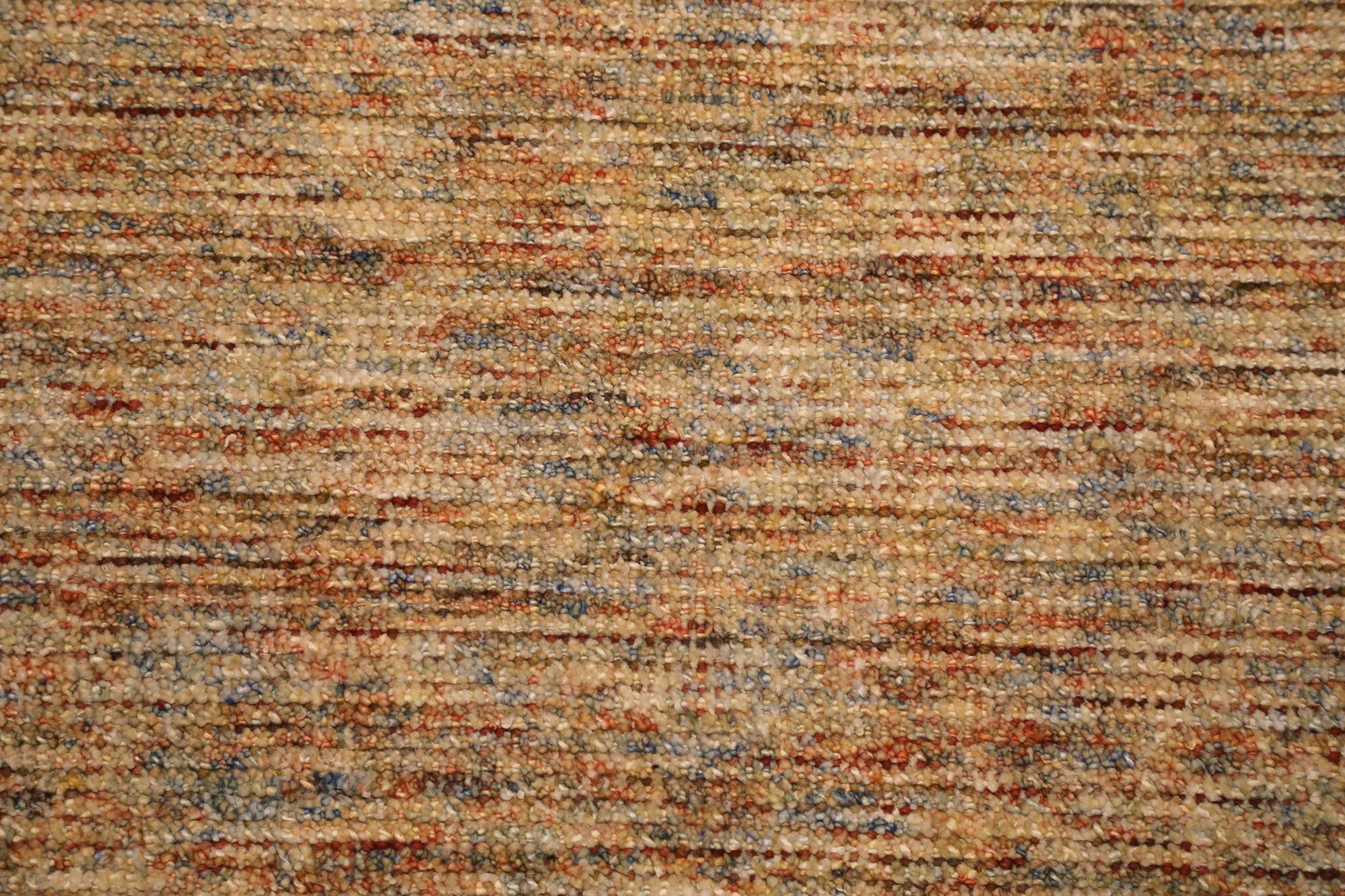 Indien Solid Over Size Teppich - Wolle Elfenbein Rot Gelb Design - 93706 im Zustand „Hervorragend“ im Angebot in Dallas, TX