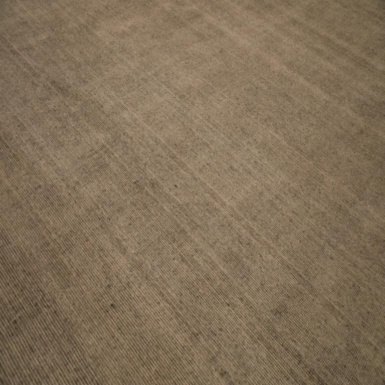Tessuto a mano Tappeto India Solid Over Size - Lana Taupe Design - 93722 in vendita
