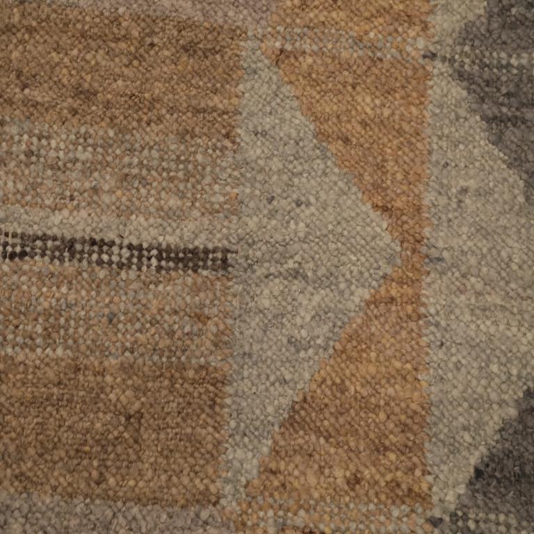 India Swedish Collection Teppiche - Wolle Braun Grau Elfenbein - 96255 (Moderne) im Angebot
