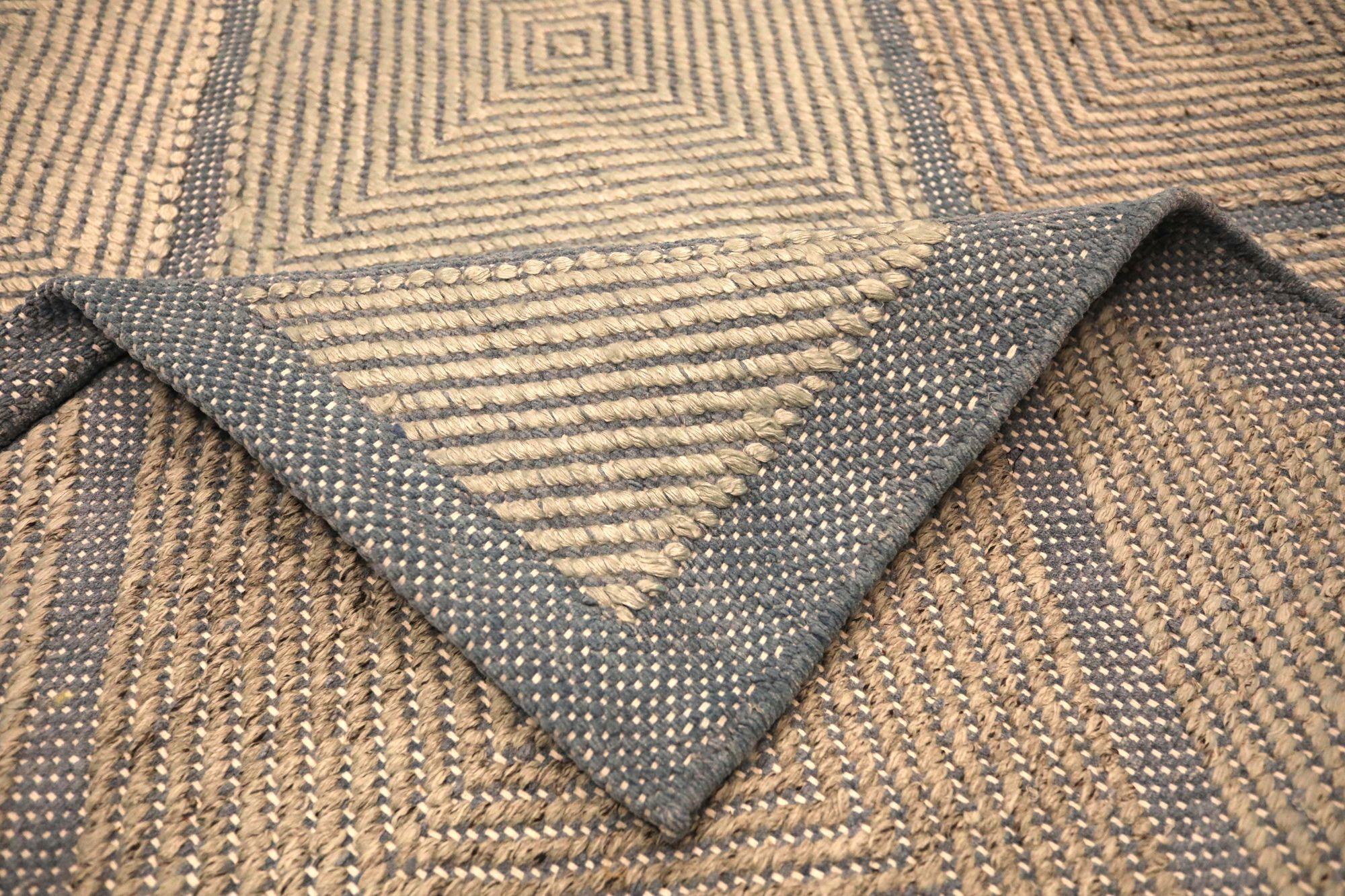 India Swedish Collection Teppiche - Wolle Brown Elfenbein Taupe - 93431 im Zustand „Hervorragend“ im Angebot in Dallas, TX