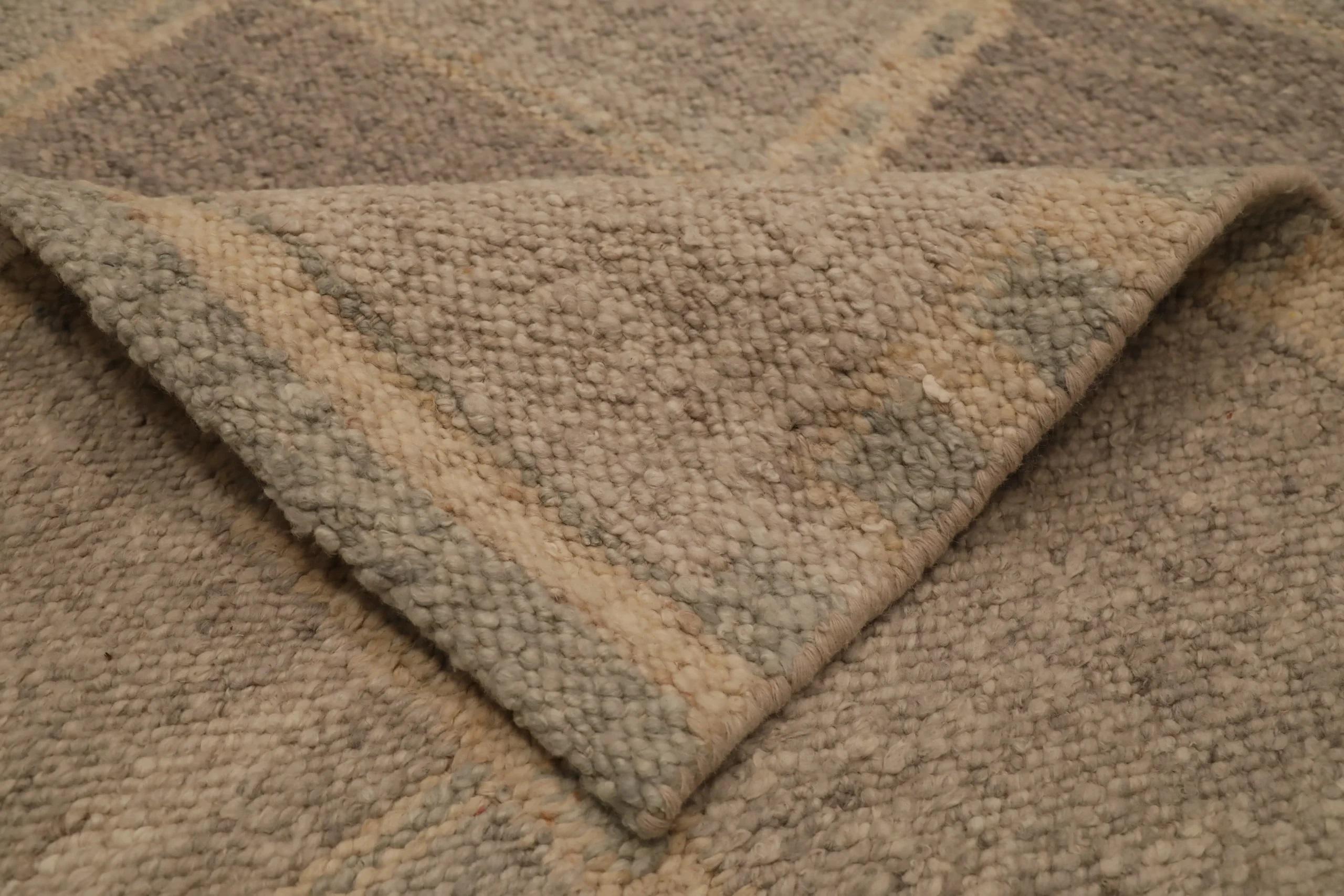 Annodato a mano Tappeti India Swedish Collection - Lana Marrone Avorio Taupe - 96240 in vendita