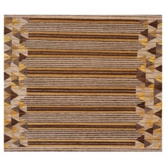 India Swedish Collection Tapis de sol - Laine Brown Ivoire Jaune - 96254