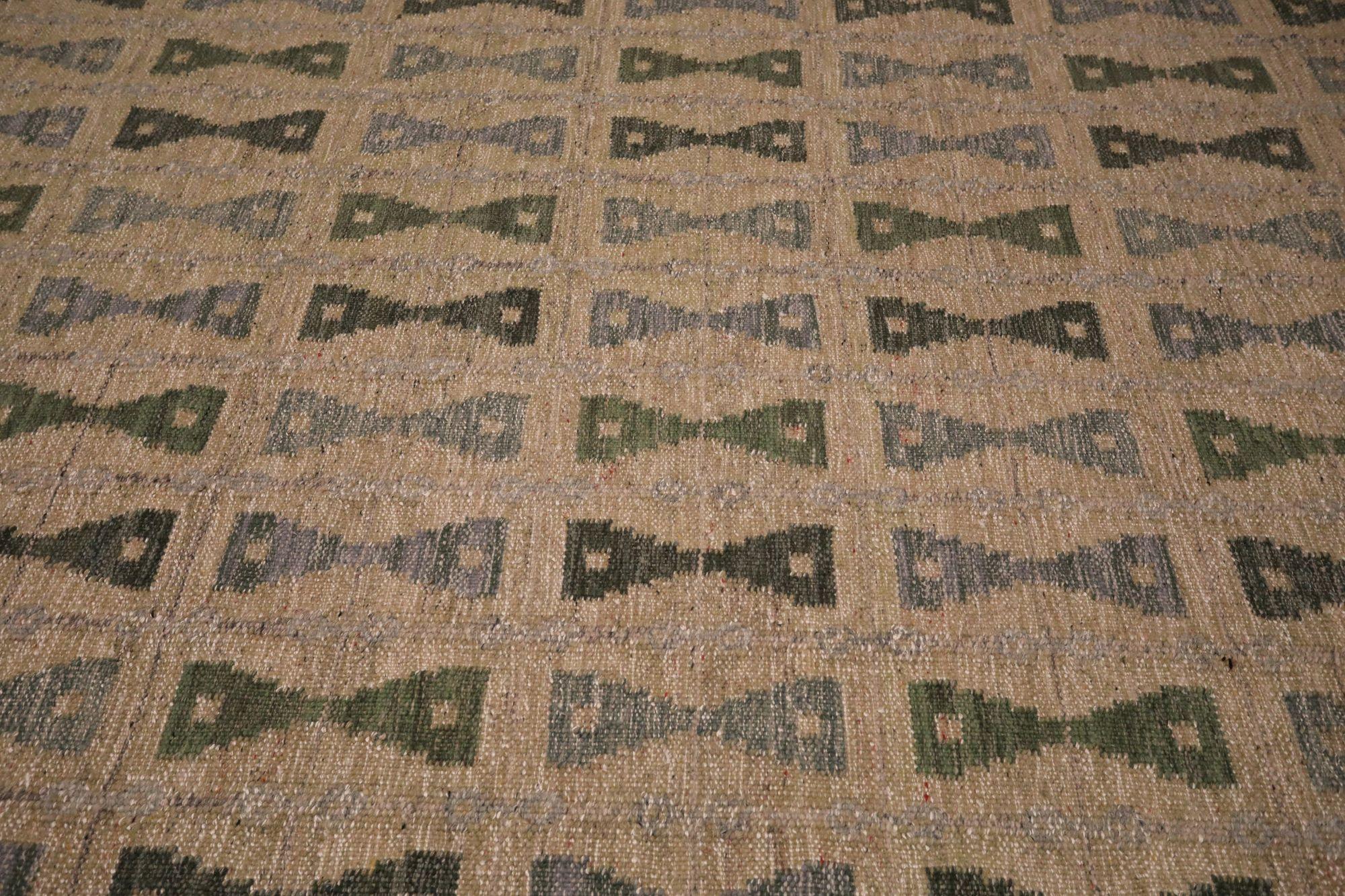 Découvrez l'élégance de la Collection Eleg S, qui comprend des tapis de sol de la série Circa 1990. Conçu avec de la laine et du gris-vert-taupe, ce design exclusif est parfait pour mettre en valeur votre espace.