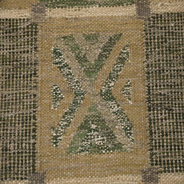 Moderno Tappeti India Swedish Collection - Lana Verde Avorio Taupe - 96241 in vendita