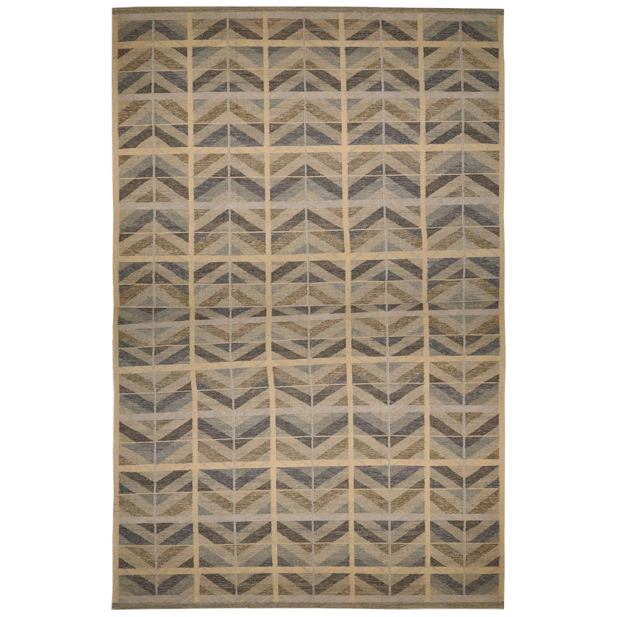 Tappeto India Swedish Collection Over Size - Lana Marrone Grigio - 93416