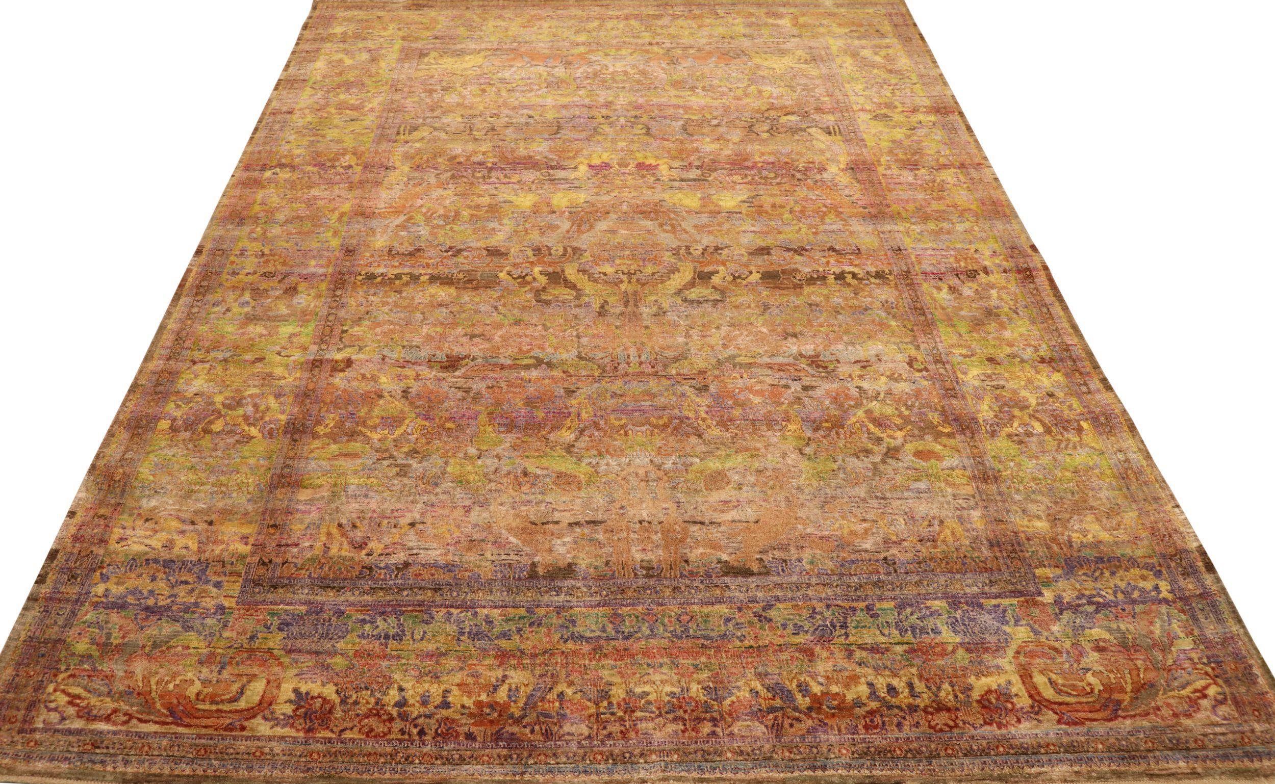 Scopri l'eleganza dell'India Tabriz con i suoi tappeti CIRCA 1990. Progettato con lana e marrone-verde-rosso-giallo, questo design esclusivo è perfetto per valorizzare il tuo spazio.