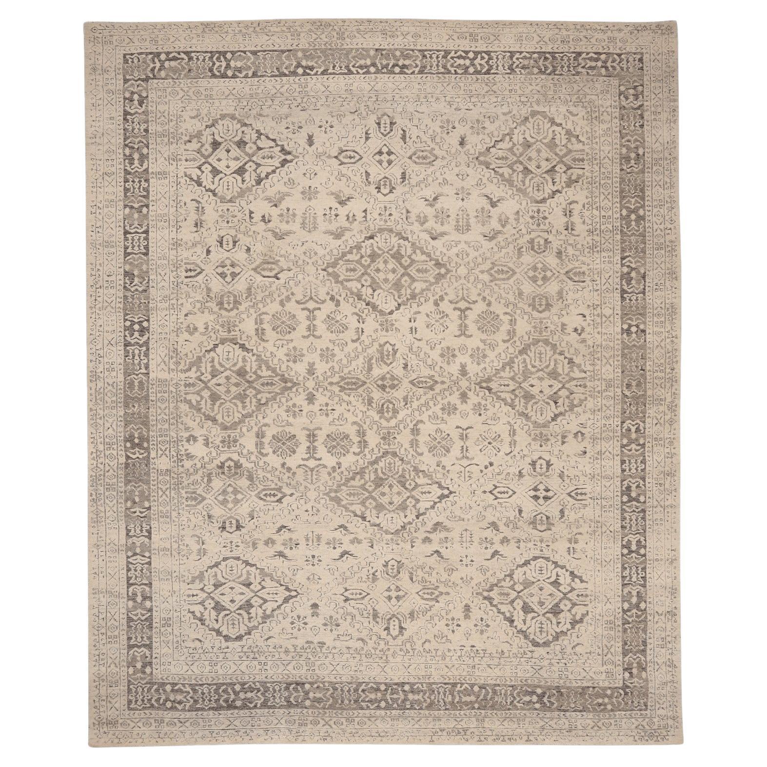 Tappeti India Transitional Area Rugs - Lana Marrone Avorio Design - 96574