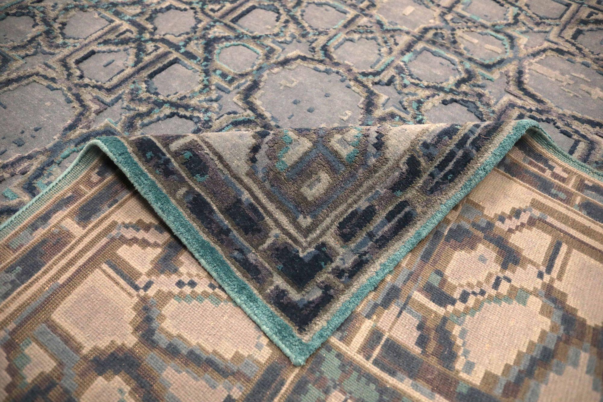 Indien Vitadvice Area Rugs - Wolle Brown Design - 93600 im Zustand „Hervorragend“ im Angebot in Dallas, TX