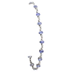 Indian 14K White Gold Tanzanite Bracelet