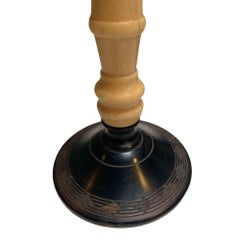 Indian 19th Century Candlesticks with Bone
