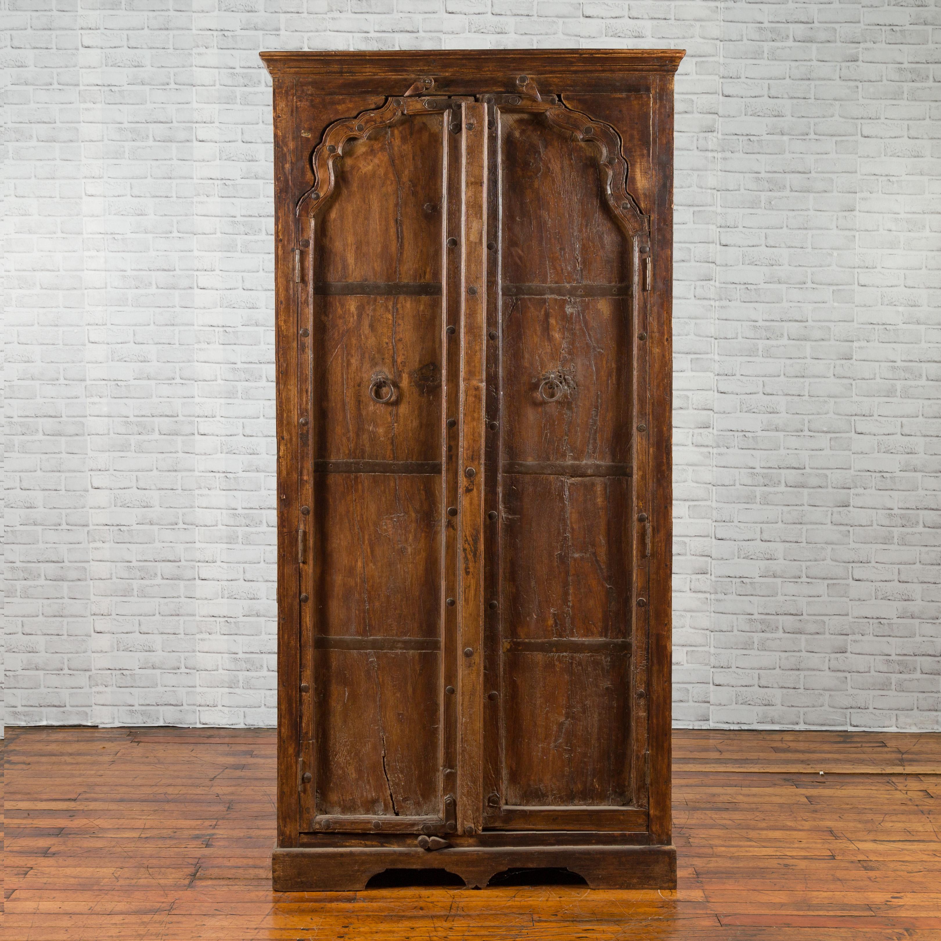 Indian 19th Century Carved Sheesham Wood Cabinet with Iron Hardware from Gujarat 7