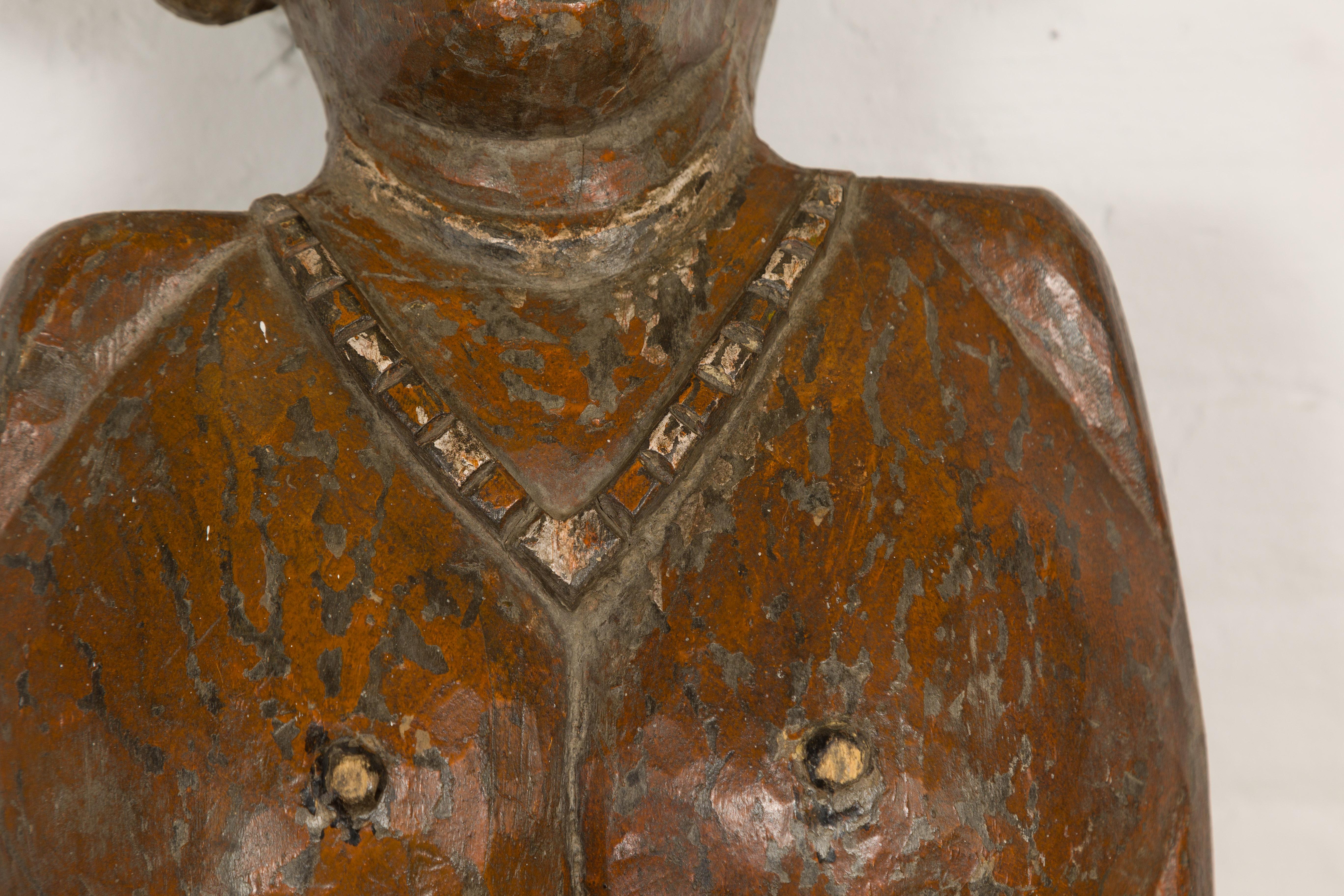XIXe siècle Masque de buste de cérémonie en bois du 19ème siècle en vente
