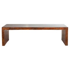 Indian 19th Century Low Altar Table with Underglaze Snake Skin Pattern