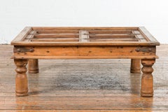 Indian 19th Century Sheesham Wood Courtyard Door Redesigned as a Coffee Table