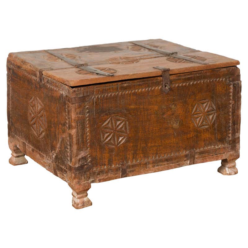 Indian Column Box Vizagapatam Anglo-Indian Rectangular Box with Bone Inlaid For Sale at ...