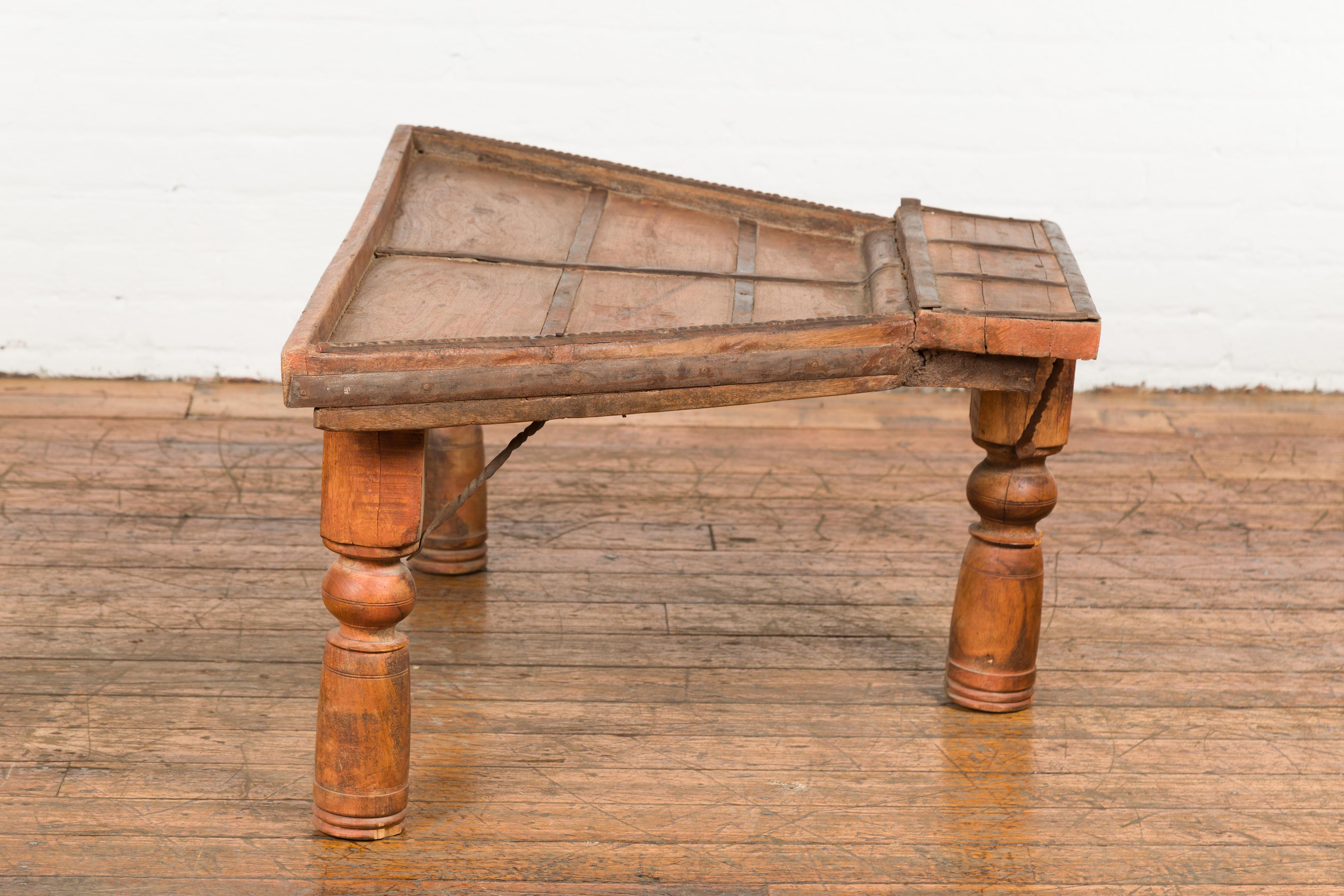 Indian 19th Century Wood Bullock Cart Converted to a Table For Sale 2