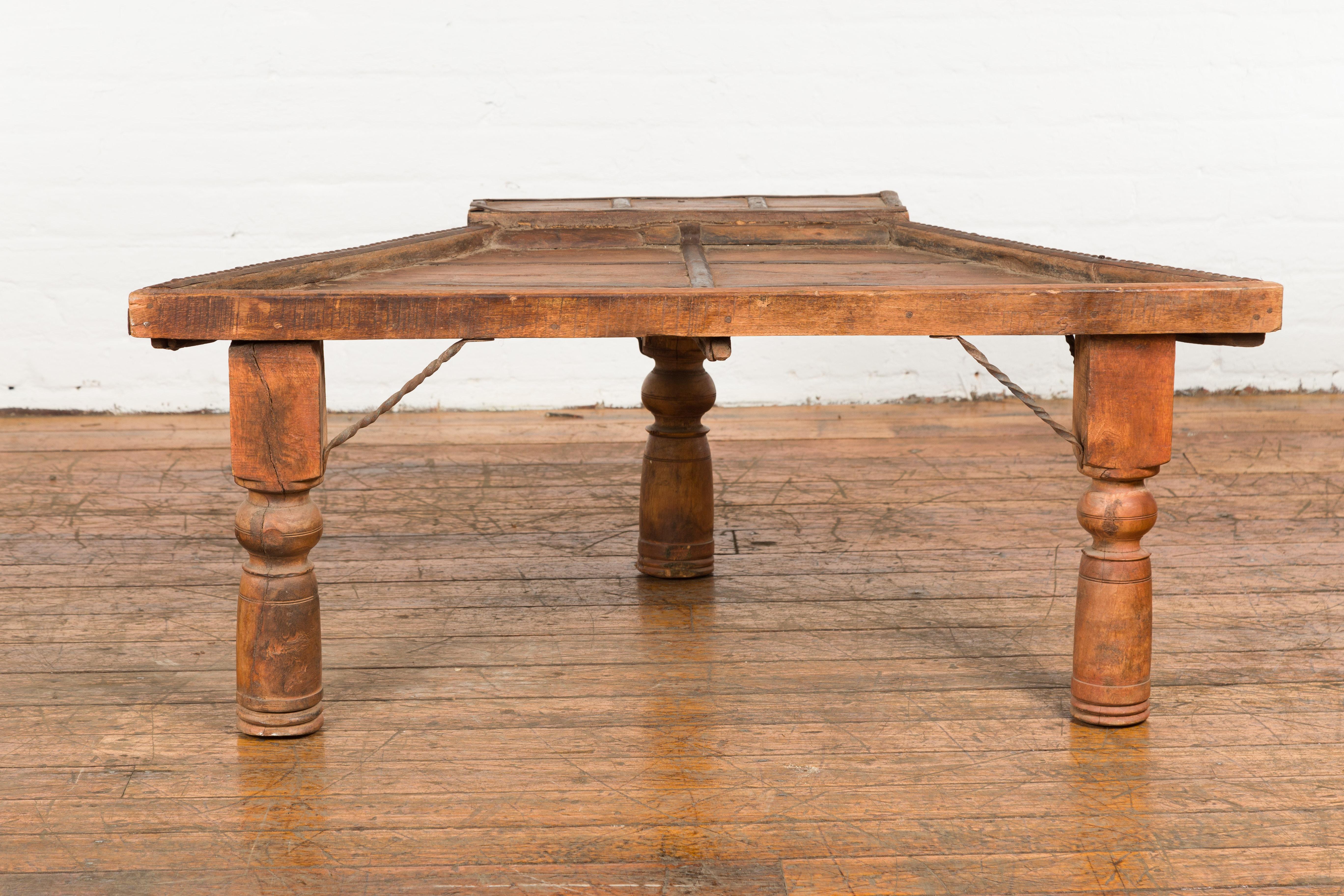 Indian 19th Century Wood Bullock Cart Converted to a Table For Sale 3