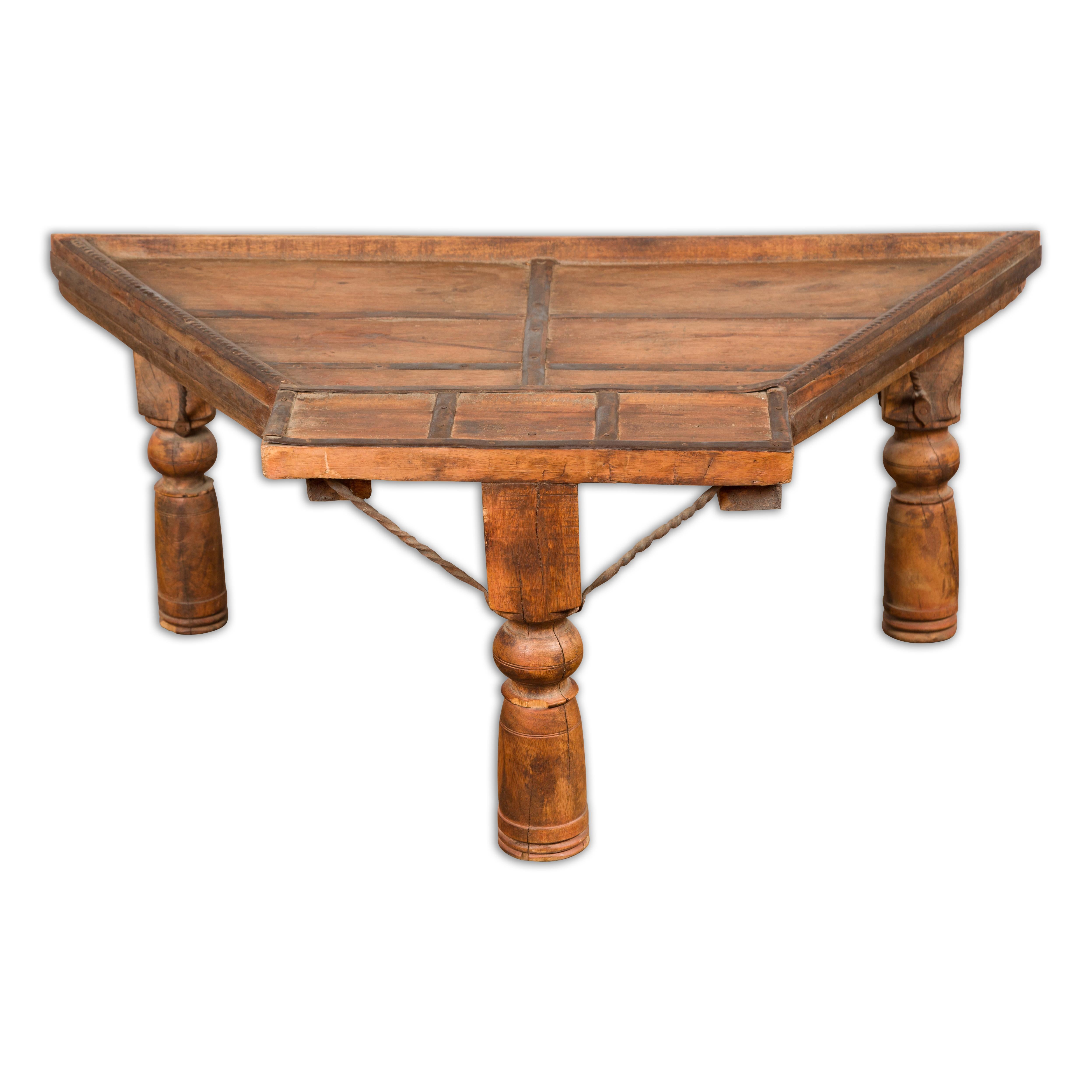 Indian 19th Century Wood Bullock Cart Converted to a Table For Sale 6