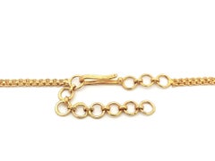 Indian 22k Yellow Gold Graduated Ruby Cabochon Adjustable Necklace