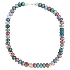 Indischer Achat & 14k Gold Halskette