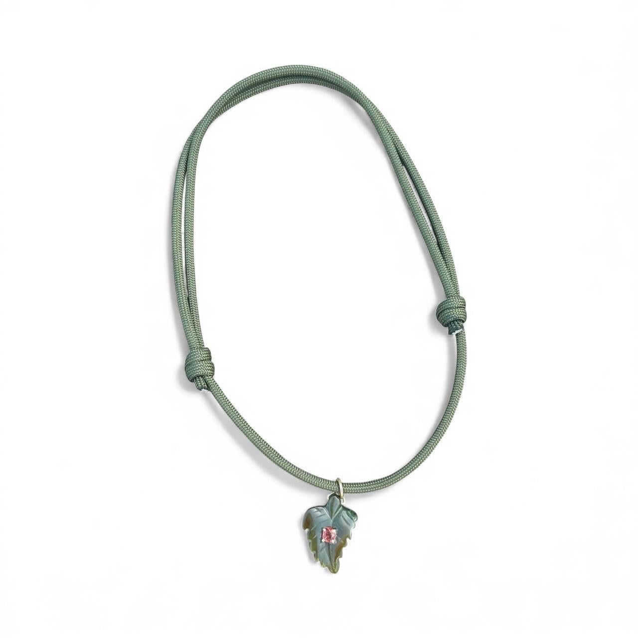 Collana di agata indiana e spinello con oro 14k in vendita 3