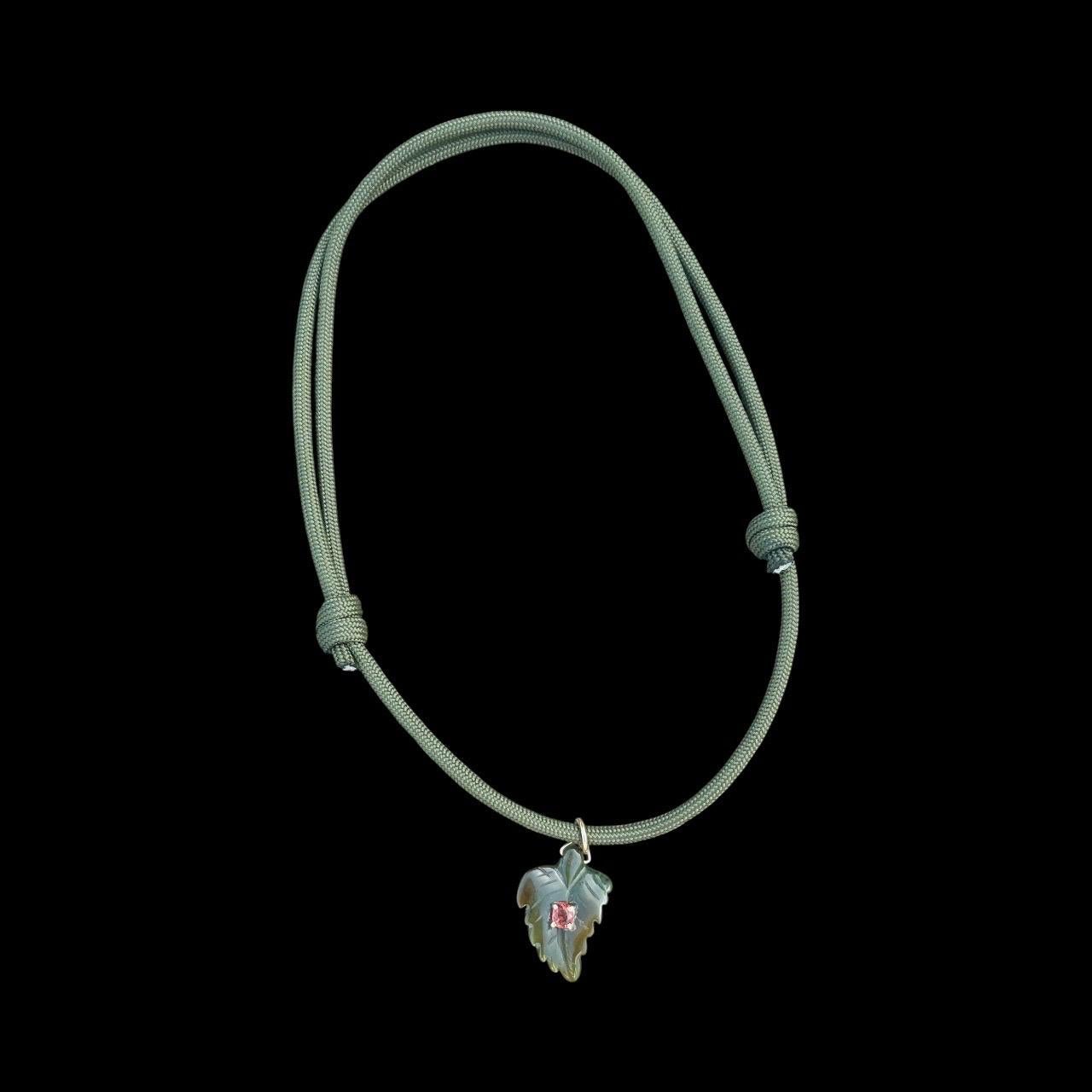 Collana di agata indiana e spinello con oro 14k in vendita 4