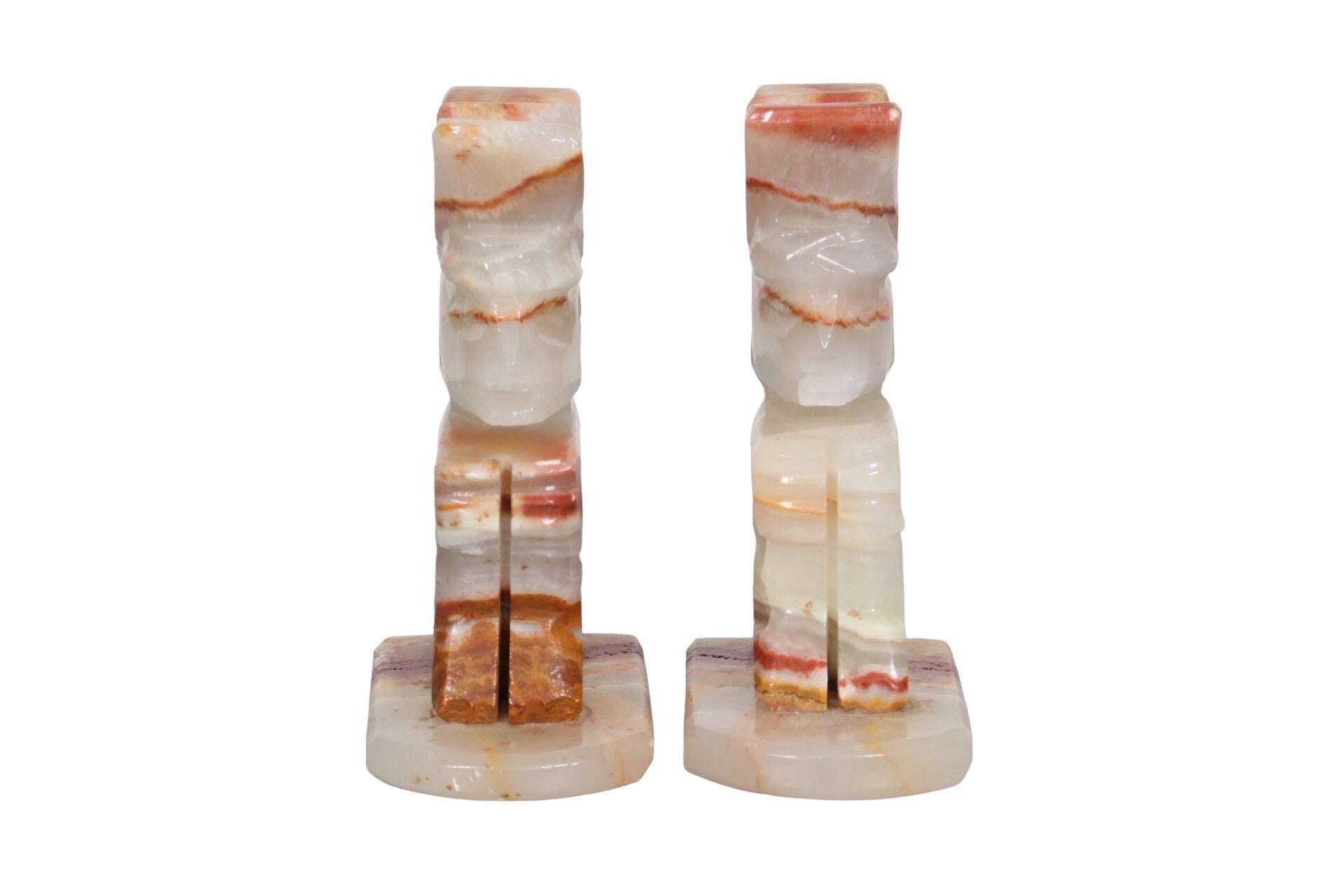 20th Century Indian Agate Bookends, Pair 