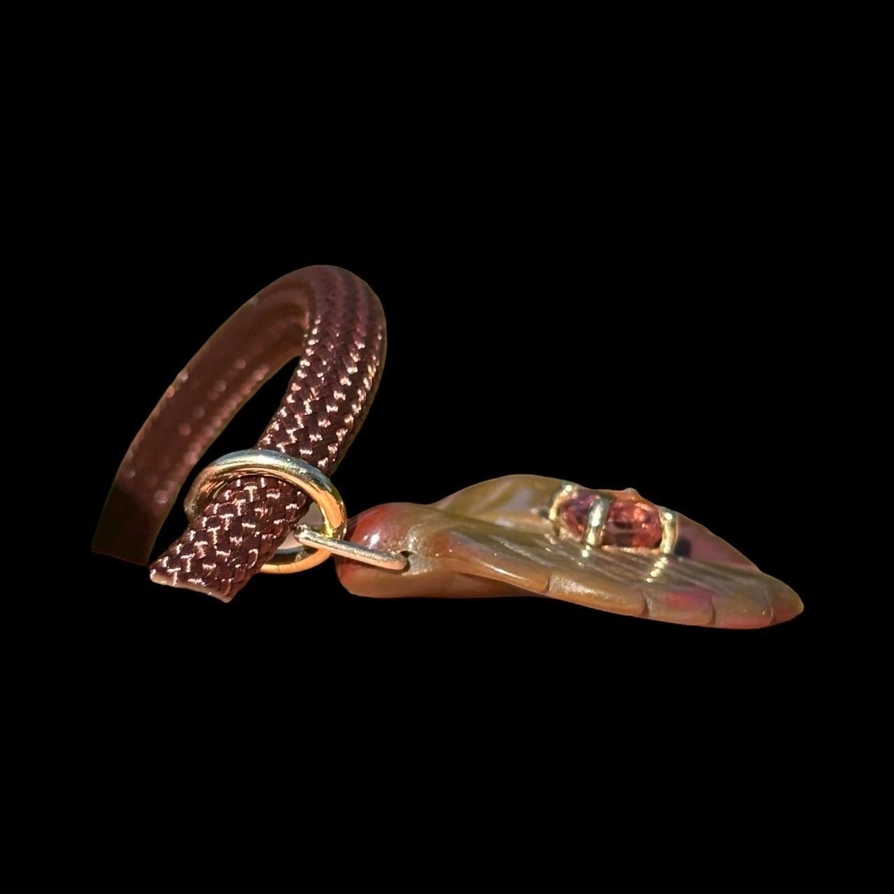 Collana di agata indiana e spinello con oro 14k in vendita 1