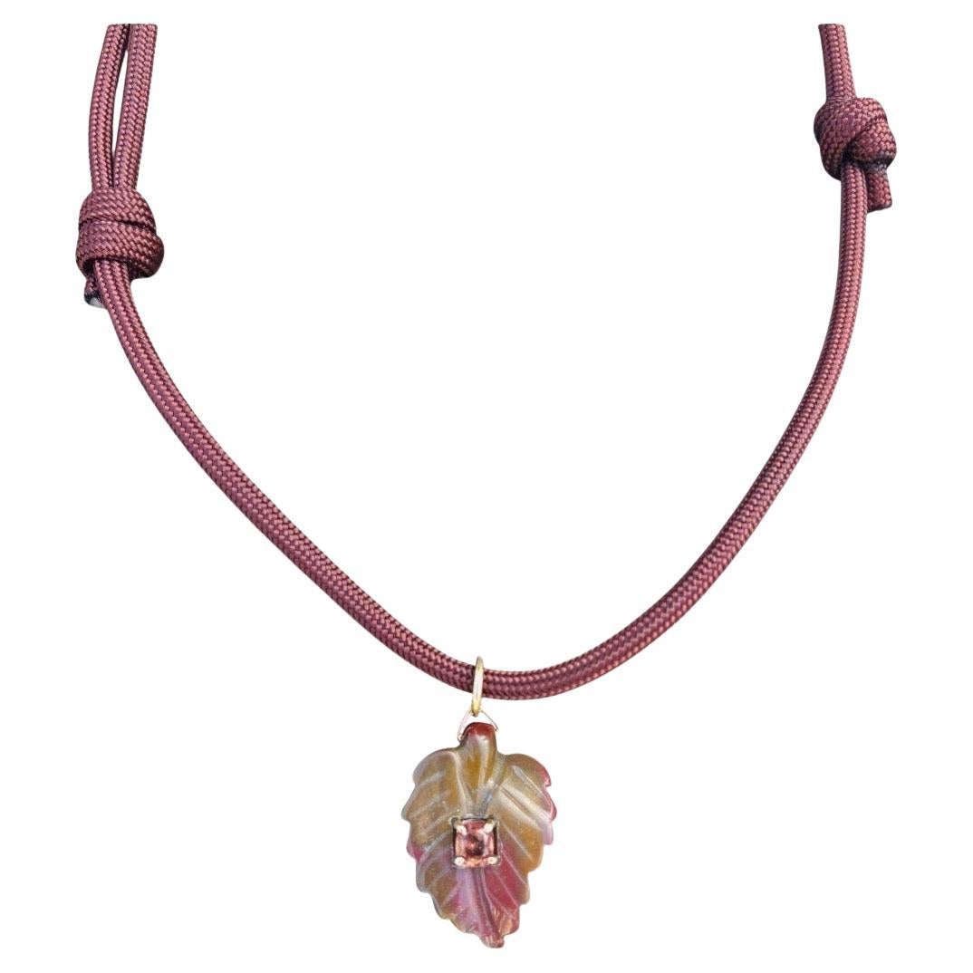 Indischer Achat & Spinell Halskette mit 14k Gold