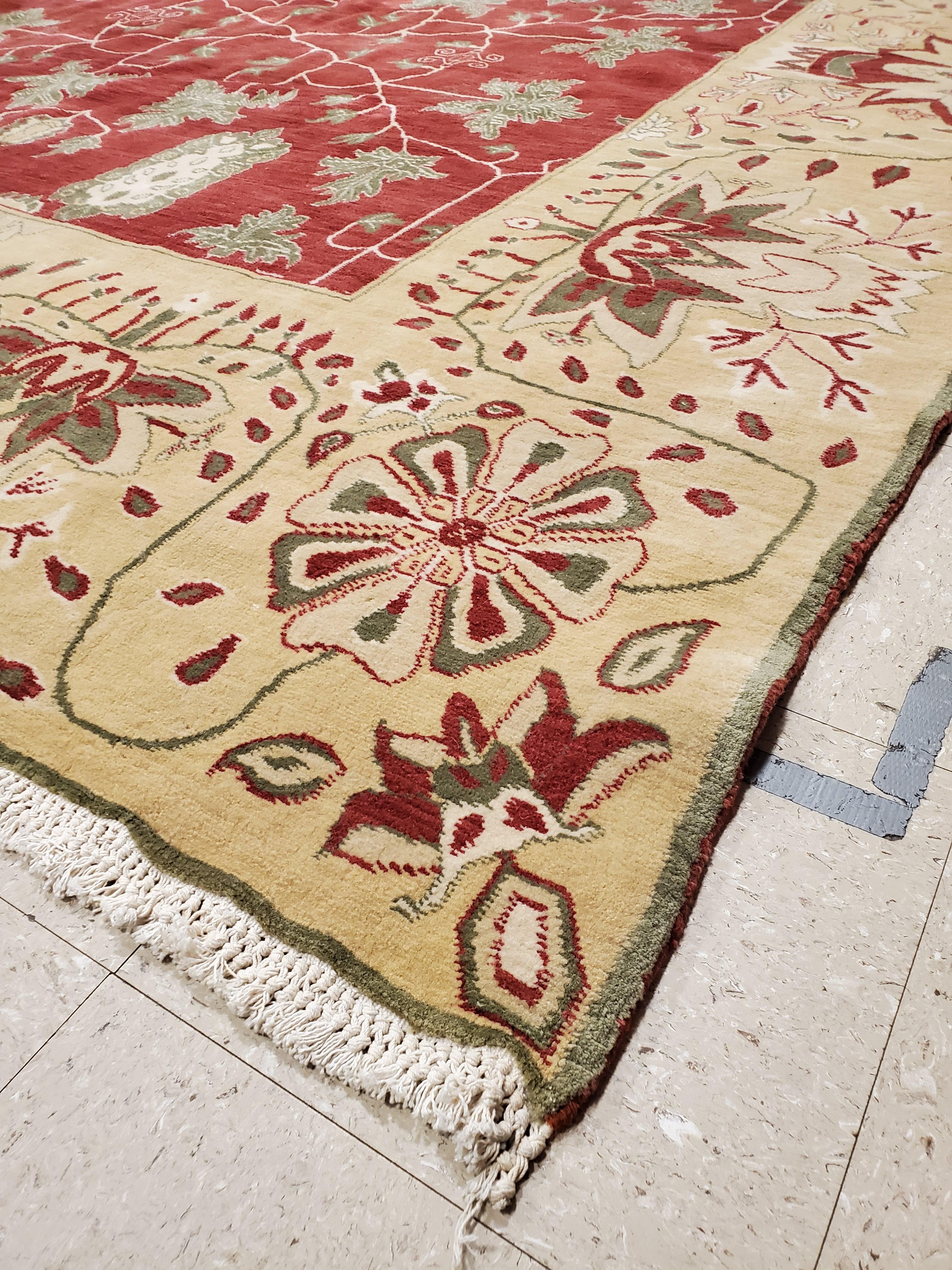 Indischer Agra-Teppich im Indischen Stil (Wolle) im Angebot