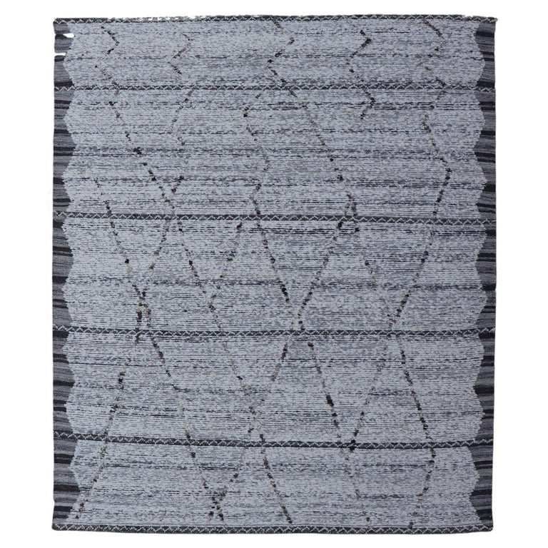All-Neutral Modern Rug in Off White, Gray and Black Diamond Minimalist ...