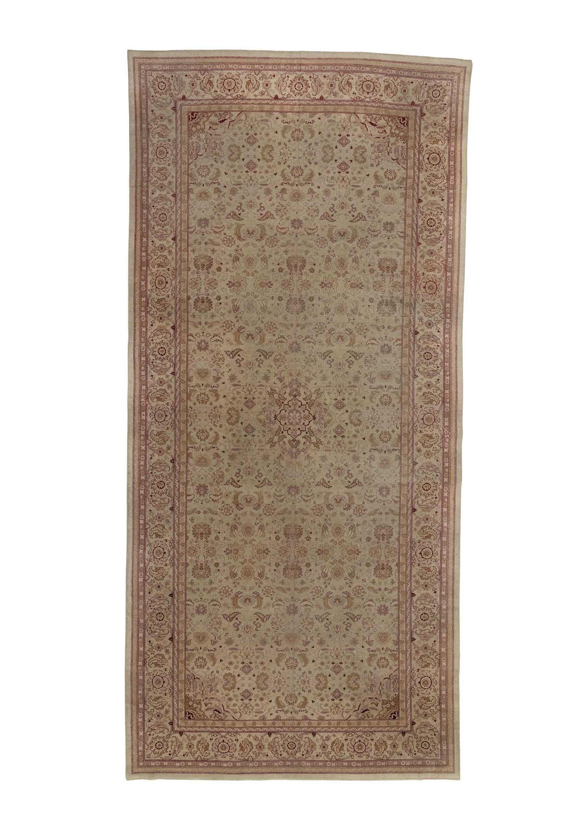 Wool Indian Amritsar Rug, circa 19th Century For Sale