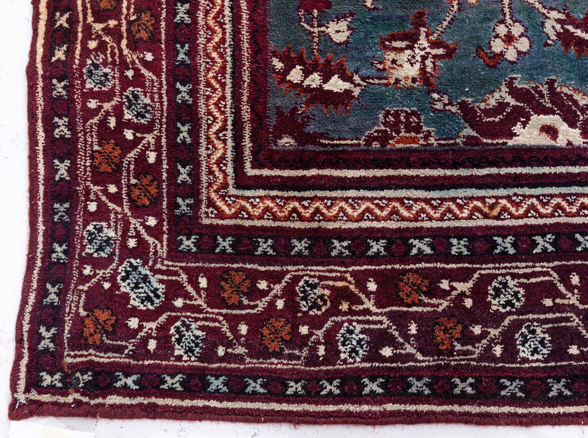Indischer Amritsar-Teppich Doris Leslie Blau (Wolle) im Angebot