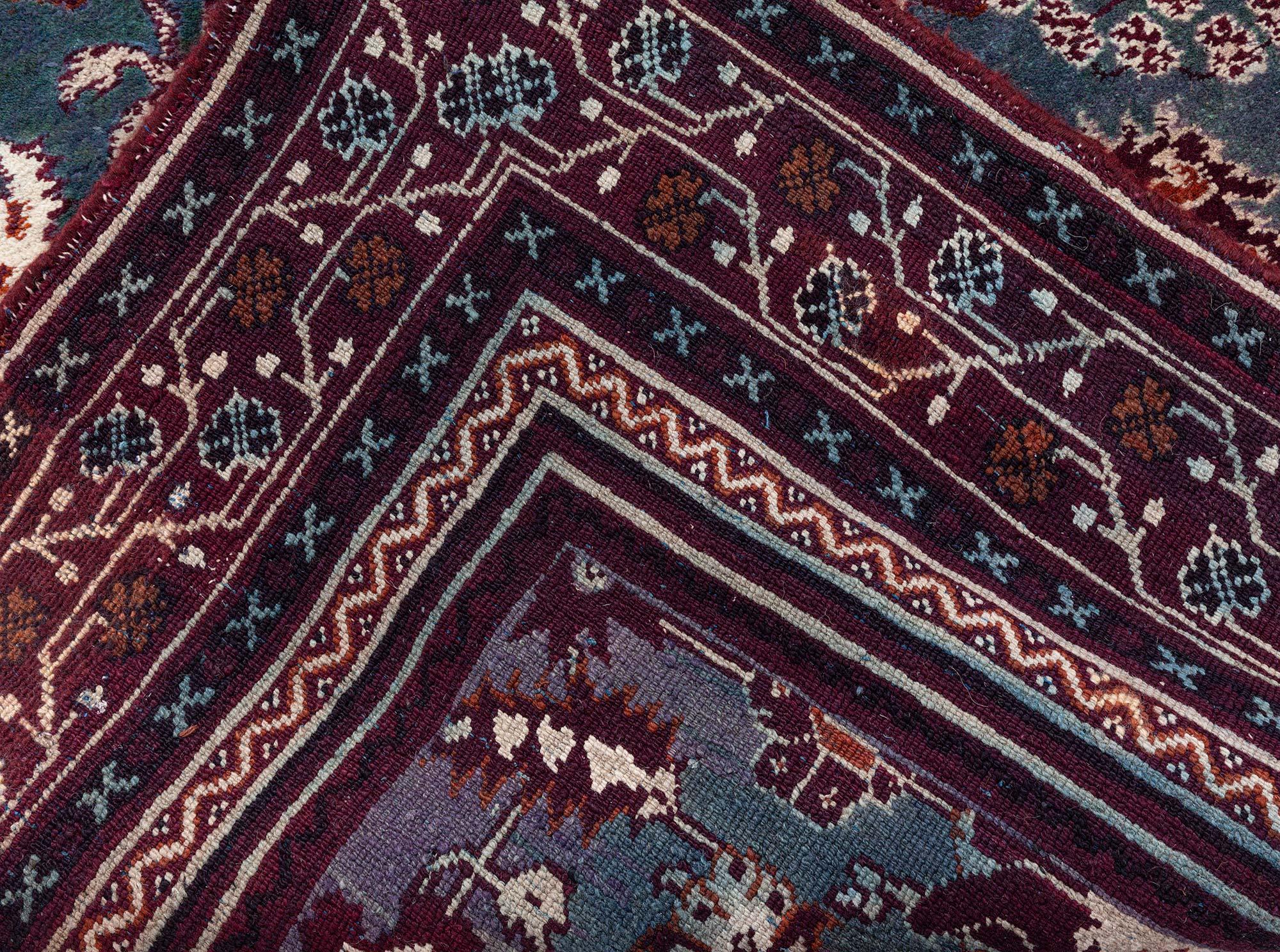 Indischer Amritsar-Teppich Doris Leslie Blau im Angebot 1