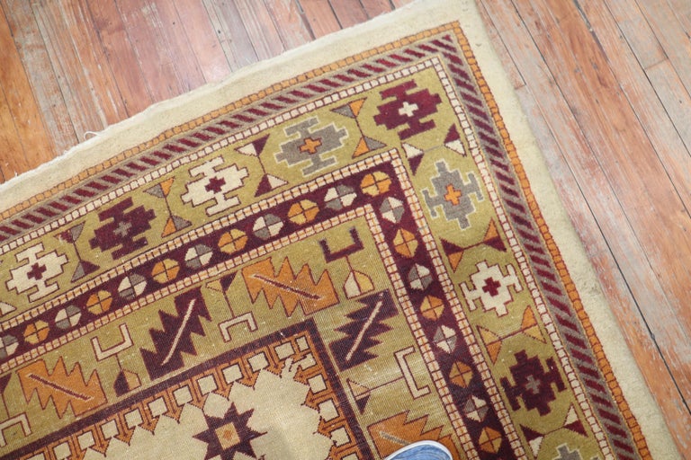 Indian Amritsar Square Rug For Sale at 1stDibs
