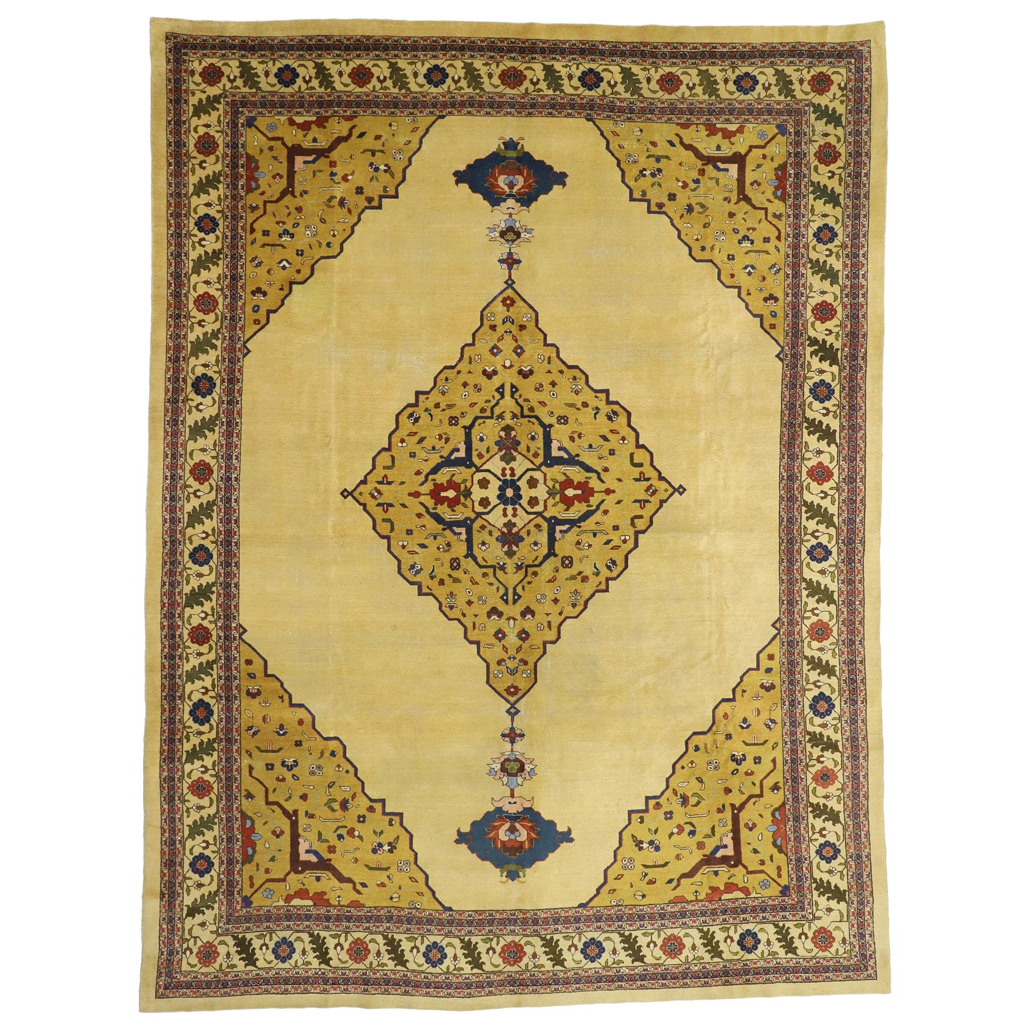 Indian Type Rug Jewel-Tone Antique Indian Agra Rug at 1stDibs