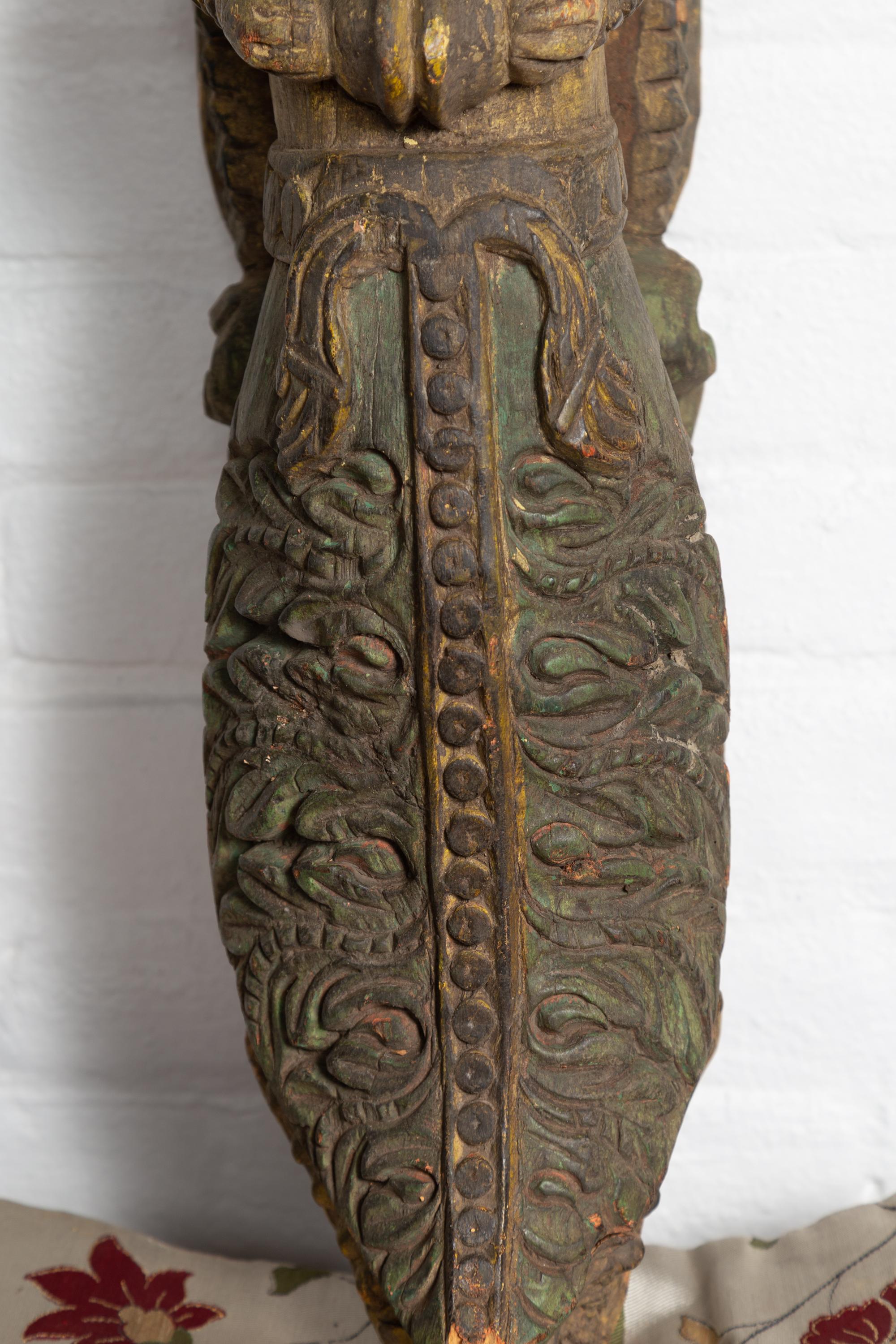 antique indian wood carving