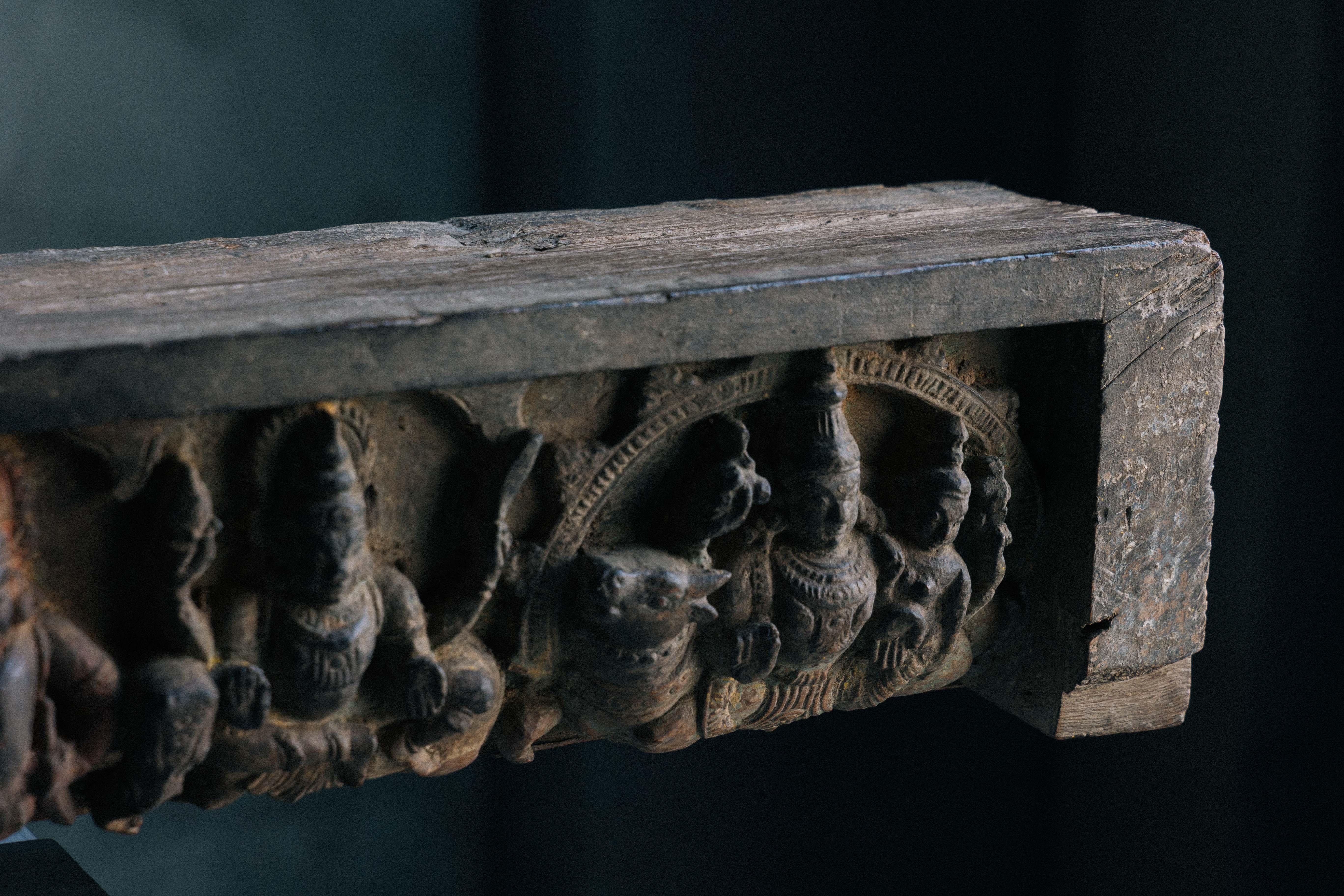 Metal Indian Antique Relief Sculpture, 18th Century For Sale