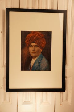 Artistique indien, portrait d'homme, années 1980