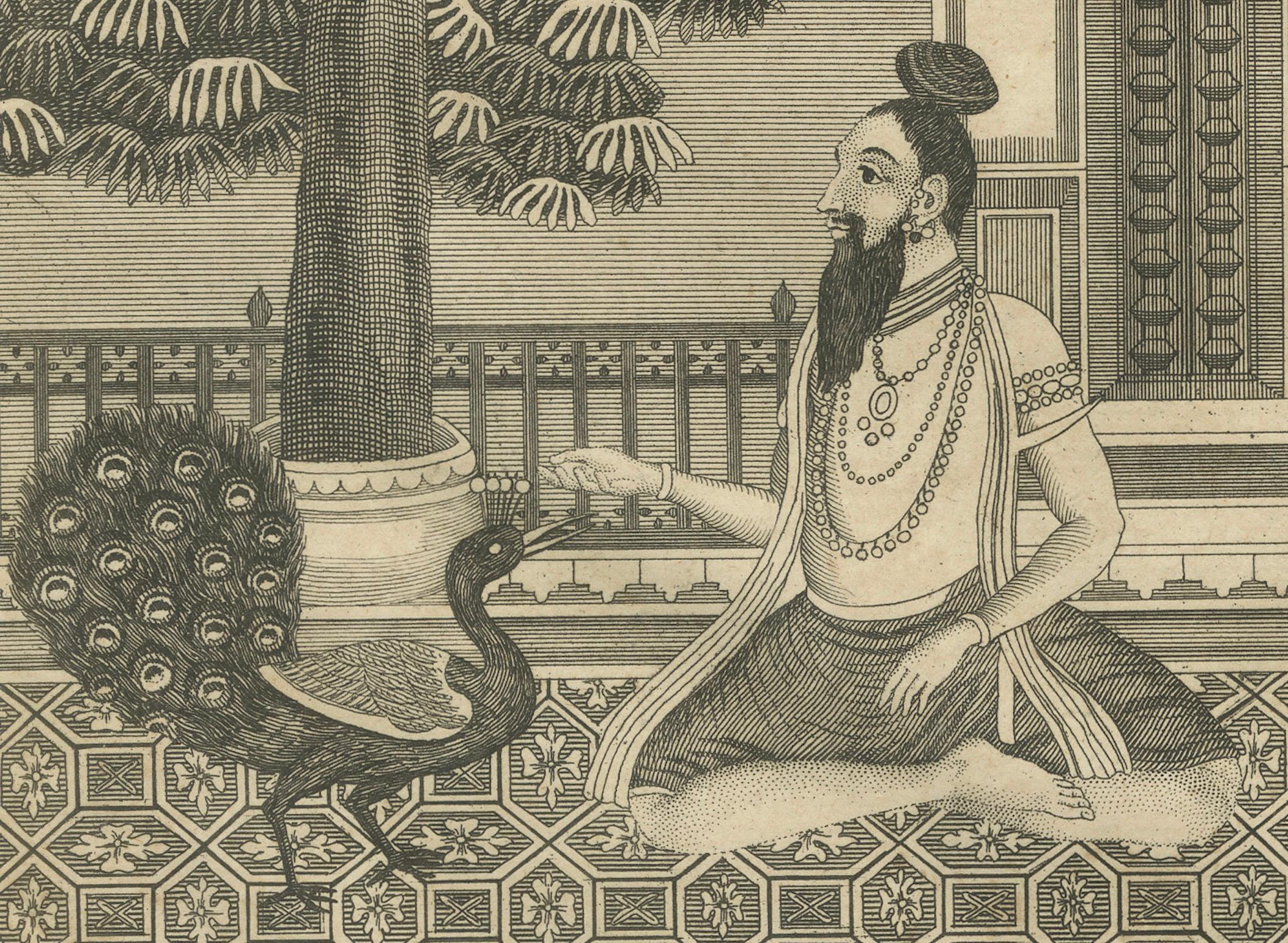 Título: Ascetas indios y rituales de devoción - Dar de comer a los pájaros y actos de penitencia, c.1734

Descripción:
Este fascinante grabado en plancha de cobre del siglo XVIII ofrece un raro retrato europeo del ascetismo religioso y los actos de