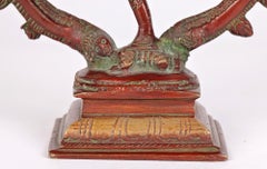 Indian Asian Lacquered Bronze Dancing Hindu Shiva Nataraja