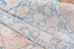 Indian Blue and Ivory Agra Rug
