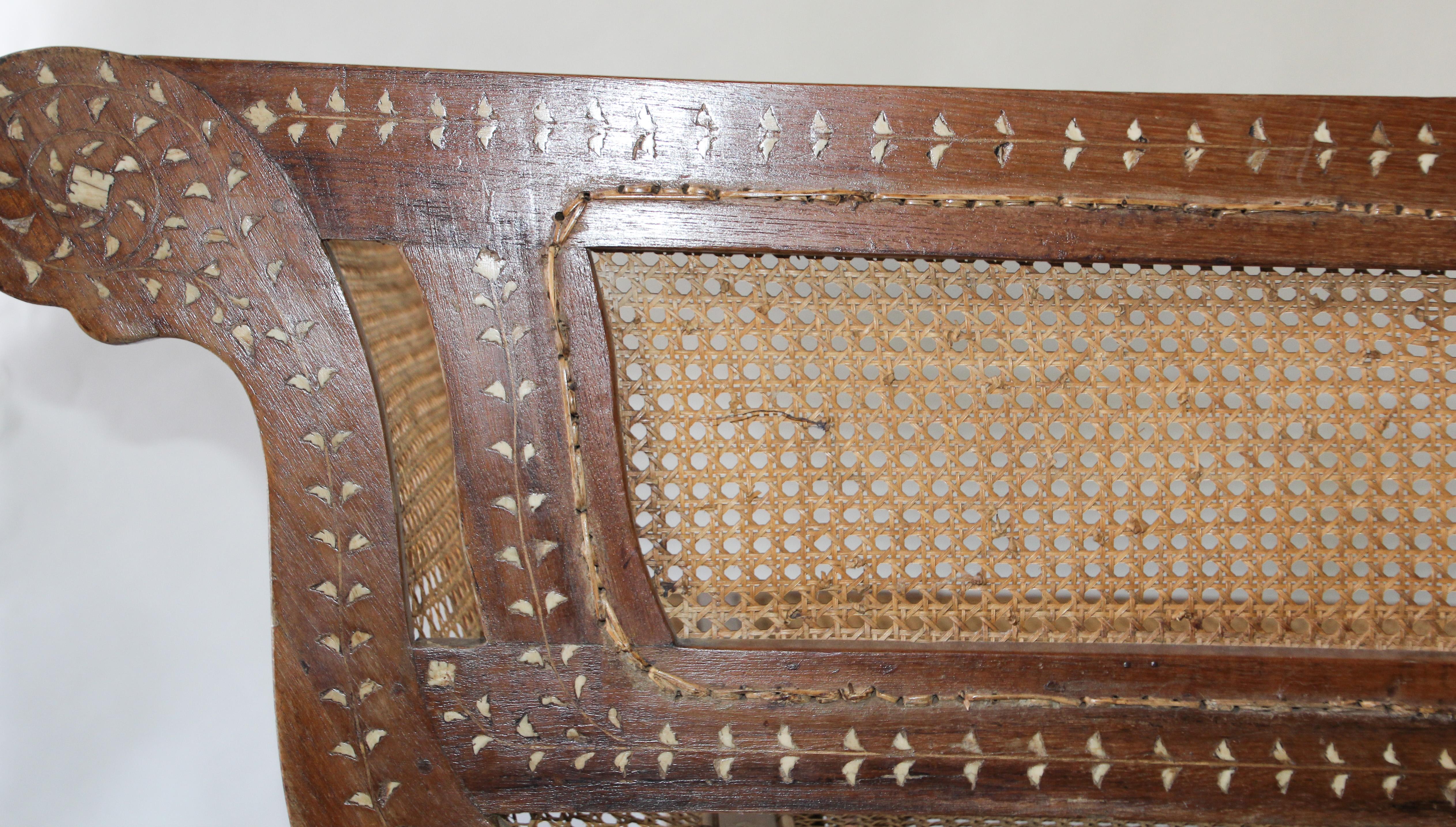 Indian Bone Inlaid Anglo-Indian Day Bed 9