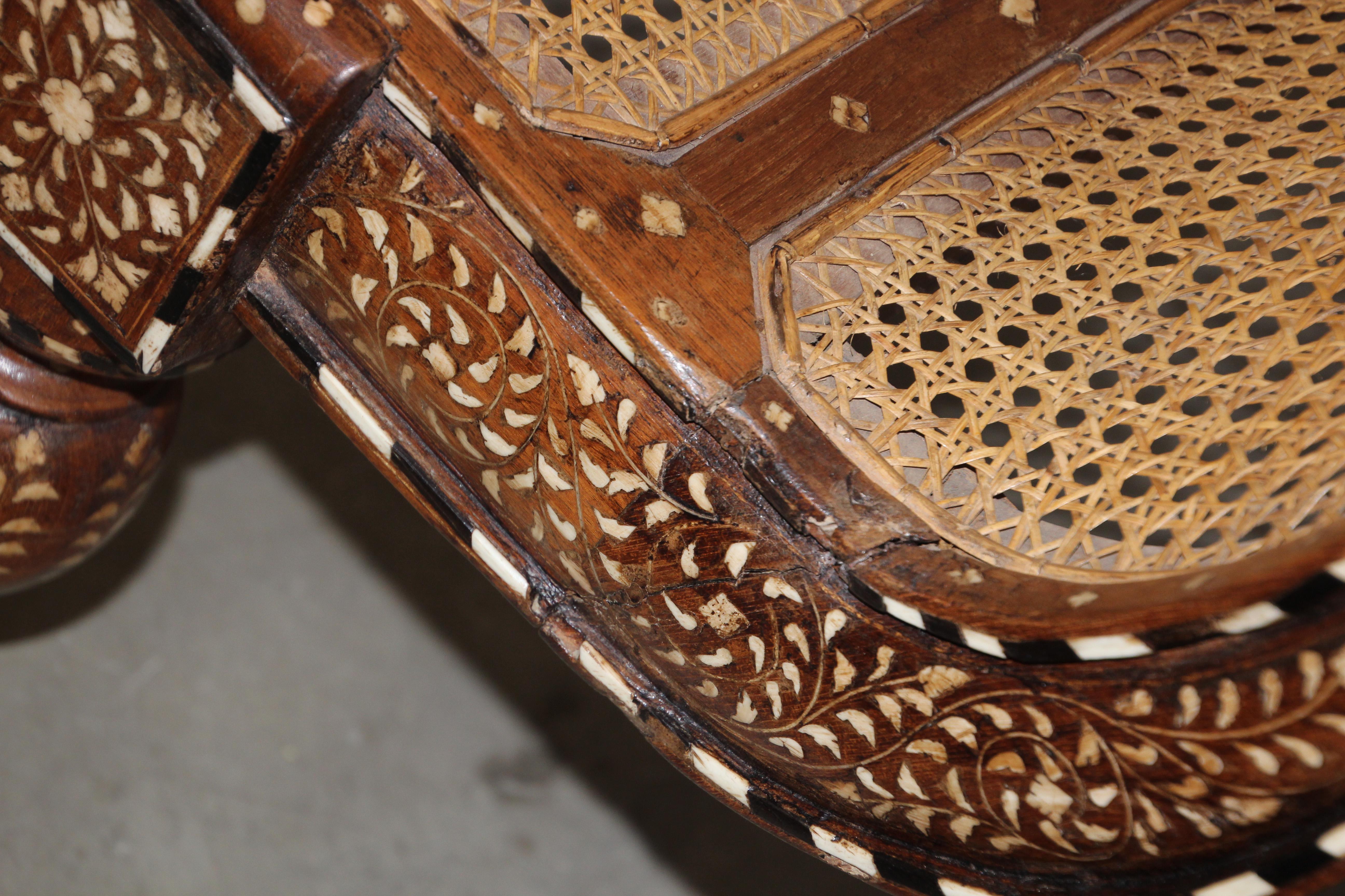 Indian Bone Inlaid Anglo-Indian Settee 13