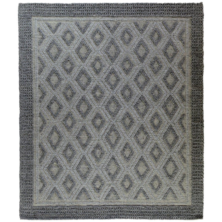 Indian Braided Rug In Black Gray And, Gray Braided Rug