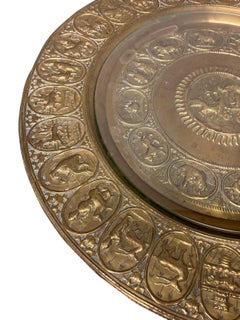 Indian Brass Folding Occasional Table