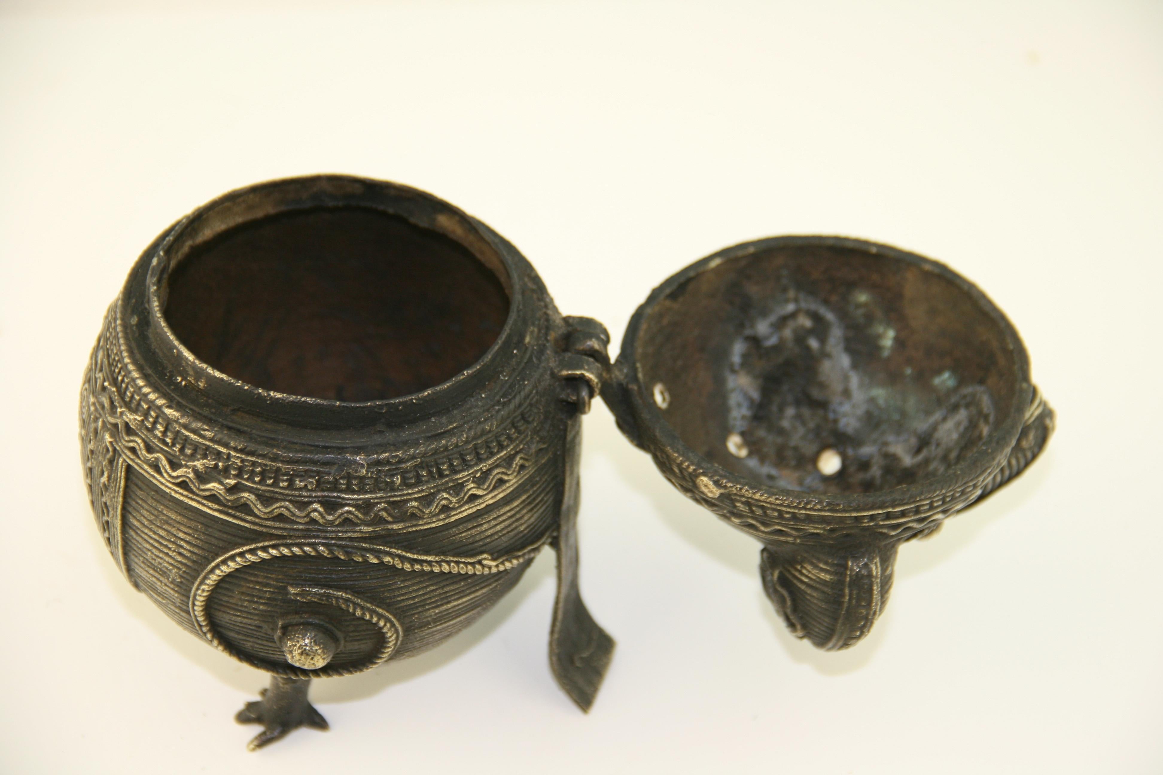 Indian Brass Owl Incense Burner / Lidded Box 3