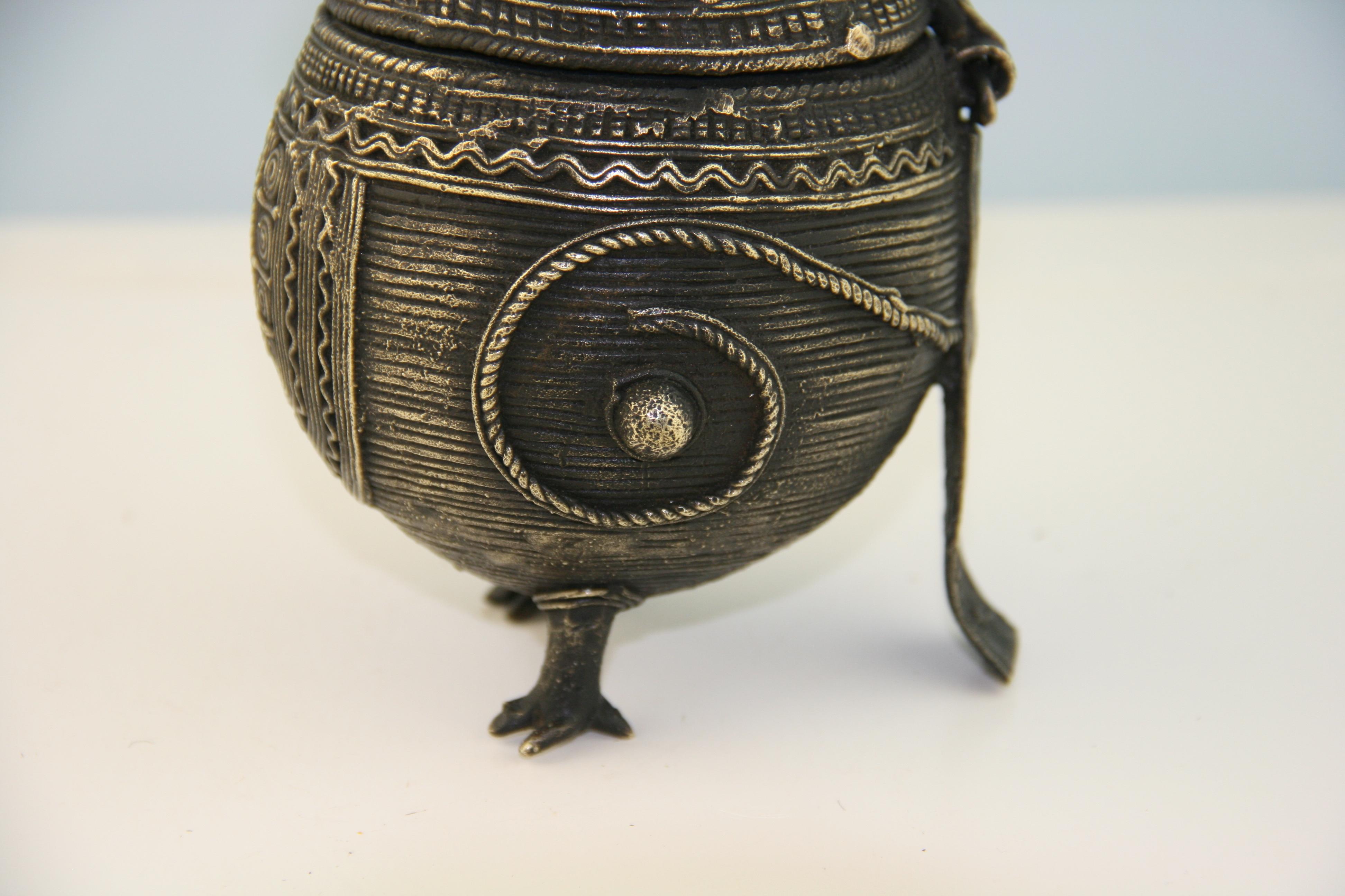 Hand-Crafted Indian Brass Owl Incense Burner / Lidded Box