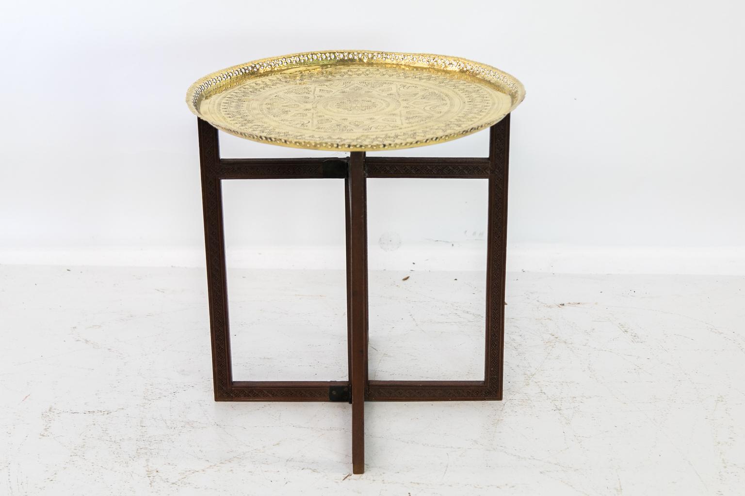 Late 19th Century Indian Brass Top Table